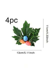 1/4pcs Easter Maple Leaf Napkin Rings, Napkin Holders, For Easter Table Decoration - Multicolor - View 7