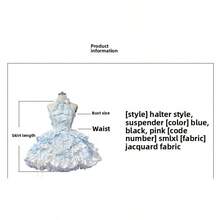 Butterfly Heart Lolita Original Dress JSK Halter Neck Daily Dress Bow Princess Style Lolita - 淺藍色短裙+掛脖+吊帶 - 查看 9