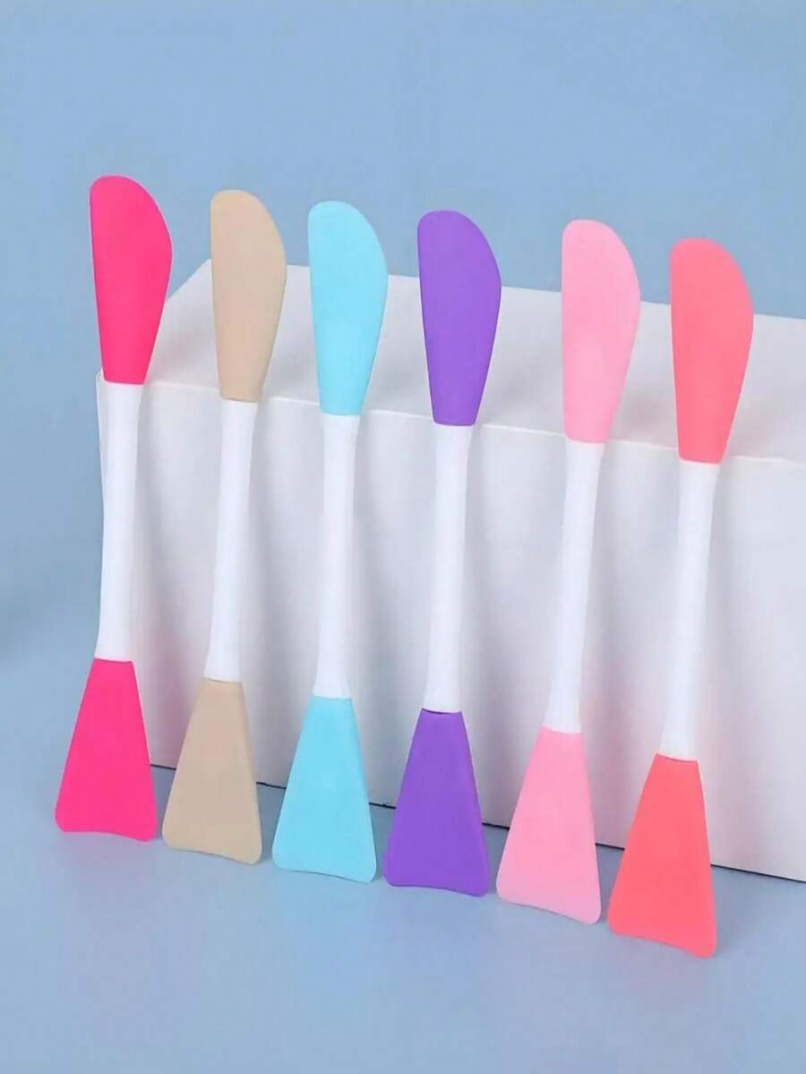 硅胶面膜刷，面部泥膜涂抹刷，柔软灵活，适用于涂抹面膜、睡眠面膜、泥状面膜、身体乳液面膜等，美容工具化妆刷。 - 彩色 - 查看 1