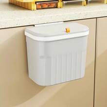 带盖壁挂式厨房垃圾桶、浴室垃圾桶、客厅纸篓、橱柜门垃圾桶、垃圾储存、露营、派对、房间装饰、客厅、浴室、厨房用品、家居装饰、圣诞礼物、家居礼物、房间装饰 - 彩色 - 查看 12