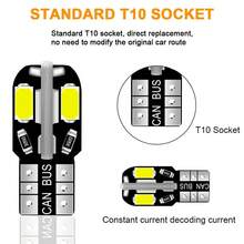 10pcs T10 5730 8SMD LED Car Interior Lights, 12V White CANBUS Error-Free Automotive Wedge Bulbs, Super Bright Car Interior Roof/Map/License Plate Lights, Universal Fit For Sedan/Truck/SUV/MPV, Long Lifespan Automotive LED Bulbs, Plug And Play Car Interior Lighting Accessories - Multicolor - View 2