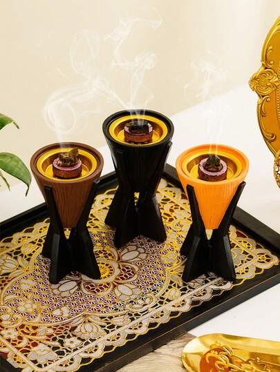 这款简约的树脂香炉高14.7厘米，既可用于香薰疗法，也可作为小型壁炉使用。它适用于家居装饰，例如客厅、卧室、办公室、酒店、玄关、瑜伽馆和派对场所，营造优雅的氛围。