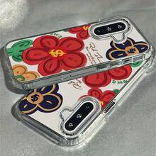 Una funda transparente con diseño de flores de riqueza marcas de electroplado, compatible con modelos de  17, 17 Pro Max, 16 Pro Max, 15, 14 Plus, 13, 12, 11, X, XR, XS Max; así como con la serie Galaxy S20, S21, S22, S23, S24 , S25; la serie A02-A73 MFNOTE; las series VIVQV YO2-Y93; los modelos MOTO G04-G86, EDGE; las series OPPO A, RENO; los modelos Honor X6-X990;las series Redmi, ,  Pixel 7, 8, 9 10.Esta funda es resistente a impactos caídas,además duradera, por lo que es una opción ideal tanto para uso personal como para regalos de Navidad o otras fiestas,es adecuada para ambos sexos. - transparente - Ver 5