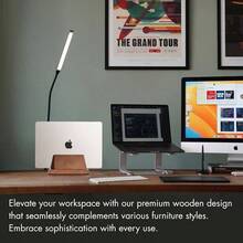 Adjustable Vertical Laptop Stand Holder Compatible With All Laptops, Solid Wood Stand, Wooden Holder, Manually Adjustable Without Any - màu nâu - Xem 7