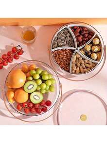 Transparent Portable Simple Dried Fruit Box With Lid Compartmentalized Sealed - A - 查看 4