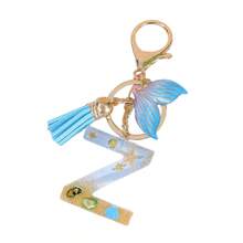 1pc Handmade Crystal Resin Butterfly & Letter Keychain, Tassel Keyring, Small Gift For Wedding, Birthday, Baby Shower, Travel Souvenir, Graduation, Housewarming, Party (5 Styles Available) - Multicolor - View 94