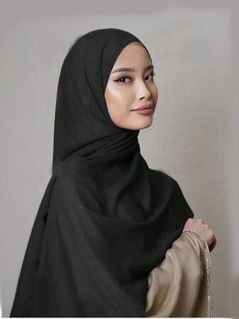 1ชิ้น ผ้าพันคอชีฟองสีพื้น แฟชั่นสำหรับฤดูร้อน