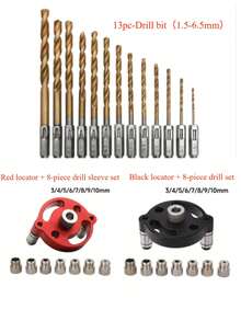 Vertical Drilling Positioning Punch Template Set - Includes 3-10mm Drill Bushings, Precision Drill Guide Rail, Durable And Lightweight, Suitable For Board Processing, Furniture Manufacturing, Automotive Repair, DIY Projects And Professional Use. Self-Centering Drill Press Guide Tool Applicable To Various Industrial Drill Bits, Easy Vertical Drilling. Creative Gift For Gentlemen! - Multicolor - View 11