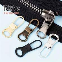 4/8/10pcs Metal Detachable Zipper Pulls Replacement Zipper Heads, Universal Zipper Sliders For Bag, Clothing Repair - Multicolor - View 31