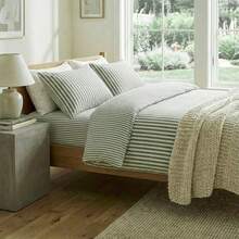 CAQQA 3 Pieces Turkish Cotton Woven Duvet Cover Set | Duvet Cover and Pillowcase, Modern Bedding for Bedroom, 135*200 cm, 150*200 cm, 200*200 cm, 200*220 cm, 220*240 cm - 綠色 - 查看 4