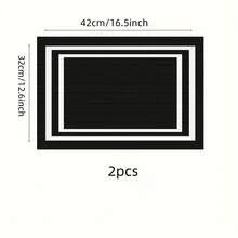 Set Of 1/4/6 - Modern Minimalist Textured Pattern Placemats, For Protecting Dining Surfaces, Kitchen Placemats, European-Style Home Decor Kitchen Placemats, Home Decoration Placemats. - Placemat - View 4