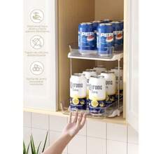 CYPNTimotech Organizador Debajo del Fregadero de Cocina Organizador de Baño Multiusos de 2 Niveles Organizador y Estante de Almacenamiento Extraíble con 8 DivisoresFashion - Transparente - Ver 3
