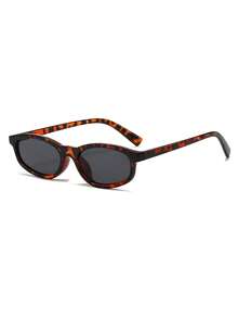 1 Pair Men's Leopard Print Cat Eye PC Frame Retro Small Frame Street Style Fashion Glasses - Multicolor - View 2