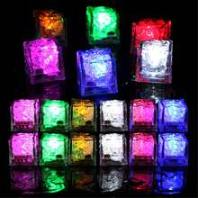 Pack Of 24 Glowing Ice Cubes, Multi-Colored LED Ice Cubes, Twinkling In The Dark, Suitable For Club, Party, And Wedding Decorations. - 彩色 - 查看 3