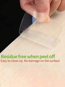 50片/10片装强力纳米双面胶带：坚固耐用，不留残胶，可移除，易于粘贴照片，适用于摄影、地毯等 - 是家庭和办公室使用的理想选择，纳米胶带。 - 方塊 - 查看 2