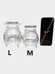 1件装仓鼠浴室，透明沙浴盆，仓鼠厕所，沙浴房，二合一，大型仓鼠笼配件，宠物沙浴盒，防溅设计，金熊浴沙容器，侏儒仓鼠清洁浴室，仓鼠免费 - 無色 - 查看 6