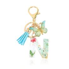1pc Handmade Crystal Resin Butterfly & Letter Keychain, Tassel Keyring, Small Gift For Wedding, Birthday, Baby Shower, Travel Souvenir, Graduation, Housewarming, Party (5 Styles Available) - Multicolor - View 64