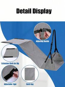 1pc Adjustable Airplane Foot Hammock, Portable Airplane Foot Hammock, Travel Foot Support, Travel Footrest, Foldable Footrest, Travel Footstool, Equipped With Adjustable Straps And Comfortable Cushions - Multicolor - View 7