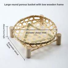Handmade Bamboo Products Small Bamboo Basket Round Shelf Dustban Hotel ...