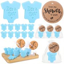 D25 Sets Baby Shower Soap Favors For Guests - Boy Girl Mini Handmade Soaps With Thank You Tags And Organza Bags For Shower Gender Reveal Party Favors BlueBaby Shirt - 藍色 - 查看 1