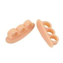 Um par de separadores de dedos em gel de silicone macio, para relaxamento dos pés, com três orifícios, que isolam e corrigem o valgo dos dedos sobrepostos, adequado para homens e mulheres. - Multicolorido - Ver 8