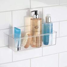 iDesign AFFIXX Plastic Wall Mount Organizer for Kitchen Bathroom Office Bedroom Garage Craft Room 3" x 11" x 3.25" Clear Large - Transparente - Ver 6