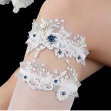 Fashionable Lace Garter For Bride, Suitable For Party Occasions - Blue - View 3