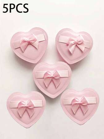 5pcs Butterfly & Heart Shaped Makeup Sponges, Cotton Candy Bow Makeup Blenders For BB Cream, Foundation, Concealer, Dual-Use Makeup Tools, Suitable For Beginners, Ideal For Valentine's Day, Women's Gifts