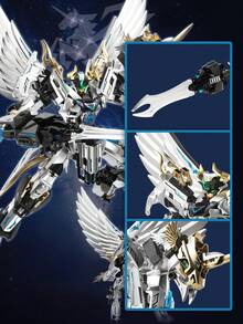 703pcs Transforming Building Blocks Model, Transforming Robot Building Blocks Set, Flying War Horse Collectible Memorabilia, Living Room Decor, Orc Assembly Building Blocks Toy, Best Holiday Gift - Multicolor - View 11