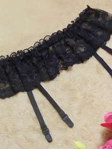 1pc Customized Crystal Letter Name Garter Belt, Sexy Lace Garter Belt, Personalized Text & Numeric Custom Garter Belt, Costume Accessory For Parties, Festivals, Birthdays, Anniversaries, Gifts For Friends, Lovers, Wives