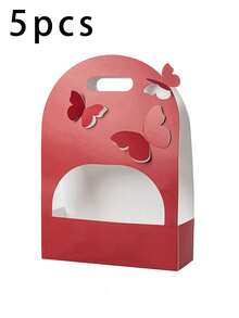 1pc/3pcs/5pcs, Multiple Colors Available, Suitable For Mother's Day, Valentine's Day, Wedding, Teacher's Day, Etc., Hand-Held Flower Box, Paper Bowknot Box, Flower Bag, Fresh Flower Gift Box - Gift Box - View 20