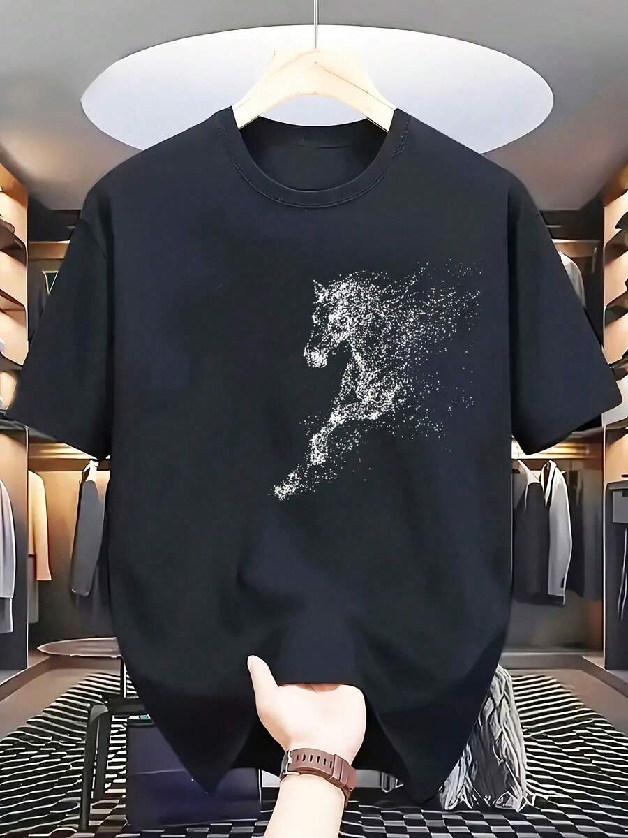Fashionable Men's T-Shirt - Black - View 1
