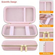 Elonbo Carrying Case for TEBIYOU/ Great Boy/ Beico Handheld Game Console Retro Video Games Portable Gaming Player Travel Storage Cover Mini Arcade Electronic Toy Holder Bag Pink+Pink-0003 - Negro+Interior Negro - Ver 4