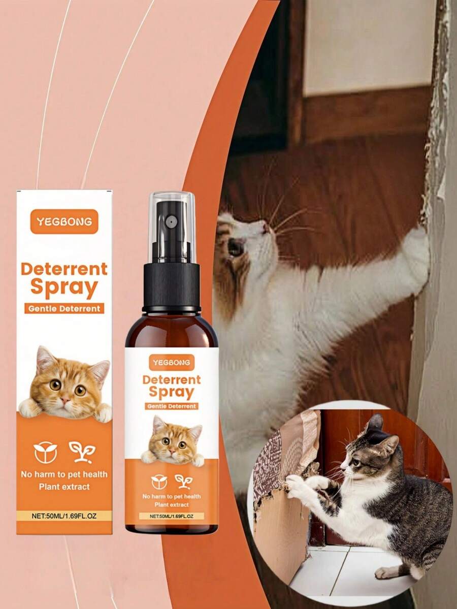 宠物防抓喷雾，温和不刺激的家具保护喷雾，适用于猫狗，旨在减少宠物抓挠行为，室内猫咪驱避剂，家居防抓防尿剂 - 彩色 - 查看 1