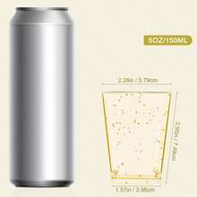 10/25/50/5 Oz (150ml) Large Capacity Dessert Cups, Ice Cream Cups, Gold Glitter Banana Pudding Cups, Suitable For Appetizers, Birthday/Wedding/Party Tasting Bowls And Christmas Gifts