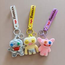 Mignon Mignon Grande Dent Mignon Monstre de Dent Poupée Pendentif Dessin Animé Drôle Animal Poupée Pendentif Porte-clés Cadeau d'Anniversaire - Cadeau Parfait - Cadeau - Multicolore - Voir 4