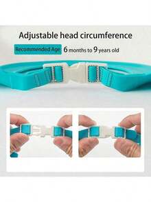 1个婴儿洗发帽，卡通恐龙/皇冠设计，儿童防水洗发帽，护眼护耳浴帽 - 如圖 - 查看 2