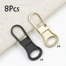4/8/10pcs Metal Detachable Zipper Pulls Replacement Zipper Heads, Universal Zipper Sliders For Bag, Clothing Repair - Multicolor - View 14