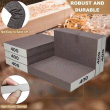 Paquete de 6 esponjas de lijado finas lavables y reutilizables ideales para brochas brochas brochas brochas brocha de esponja lija de madera lija de metal grano 400 - Grano400 - Ver 5