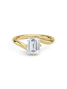 Elegant & Unique 925 Sterling Silver Emerald Cut Cubic Zirconia Twisted Band Ring, Exclusive For Women - Ring - View 8