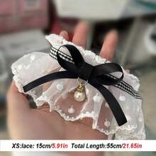 1件蕾丝蝴蝶结仿珍珠宠物项链，可爱兔子/猫咪领结宠物围巾，情人节宠物项圈，适合兔子/猫咪的小号宠物围兜，四季皆宜 - 彩色 - 查看 13