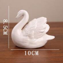 1件陶瓷天鹅摆件，情侣装饰 - 黑與白 - 查看 6