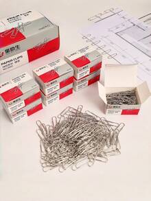 80/100pcs Portable Card Clip Decoration Data Storage Clips, File Bookmarks, 29mm U-Shaped Stationery, Back To School Season - Multicolor - View 3