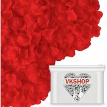 1200 Red Rose Petals - Artificial Fake Rose Flower Petals For Valentine's Day,Wedding Decorations, Romantic Proposal, Anniversary, Party, Aisle Decor, Flower Girl - 預設 - 查看 5