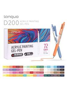 Languo 36-90 Colors Acrylic Paint Gel Pens,Big Capacity Refill,Double The Color Overlay Ability,Professional Writings Pens For Students,0.7mm Fine Tip DIY Drawing Pens For Drawing,Highlighting,Student's Note Taking,Drawing,Making Manuals,Office Use Ideas Gift Choice Back To School Essentials 2026 Art Supplies Stationery - Multicolor - View 15