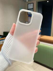 Matte Frosted Transparent Phone Case, Minimalist & Fashionable Protective Cover Compatible With Iphone 16, 11, Galaxy, 16 Pro Max, 13, Phones, Compatible With Iphone 11, 12, 13, 14, 16, 15, 7, XS, 16 Plus, 16 Pro Max - White - View 4