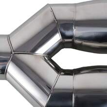 直径 2.48 英寸（6.3 厘米）排气尾管，抛光不锈钢 Y 型双出口，装饰性尾部配件，高品质通用汽车改装件，汽车和摩托车外观升级配件 - 銀色直款 - 查看 7