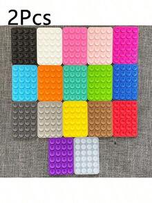 Double-Sided Silicone Phone Grip Handle, Suction Cup Phone Case Stand, Hands-Free Sticky Phone Holder, Suitable For Selfie And Video, Phone Finger Grip Stand, Wall Mounted, Car Mount, Applicable For Home, Office, Bathroom, Kitchen, Easy To Clean, No Trace, Soft Touch, Reusable Phone Accessory