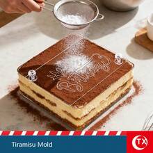 1个透明亚克力提拉米苏图案模板，可个性化定制提拉米苏蛋糕图案，创意蛋糕模具，镂空祝福语设计模板，操作简便，图案清晰，可重复使用，适用于婚礼场地装饰、生日、蛋糕烘焙装饰、情人节及派对氛围装饰。 - 彩色 - 查看 12