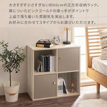 ぼん家具 キューブボックス 扉 収納棚 スタッキング 収納 棚 マルチラック おしゃれ 〔Aタイプ〕グレー - 写真の通り - チェックする 6